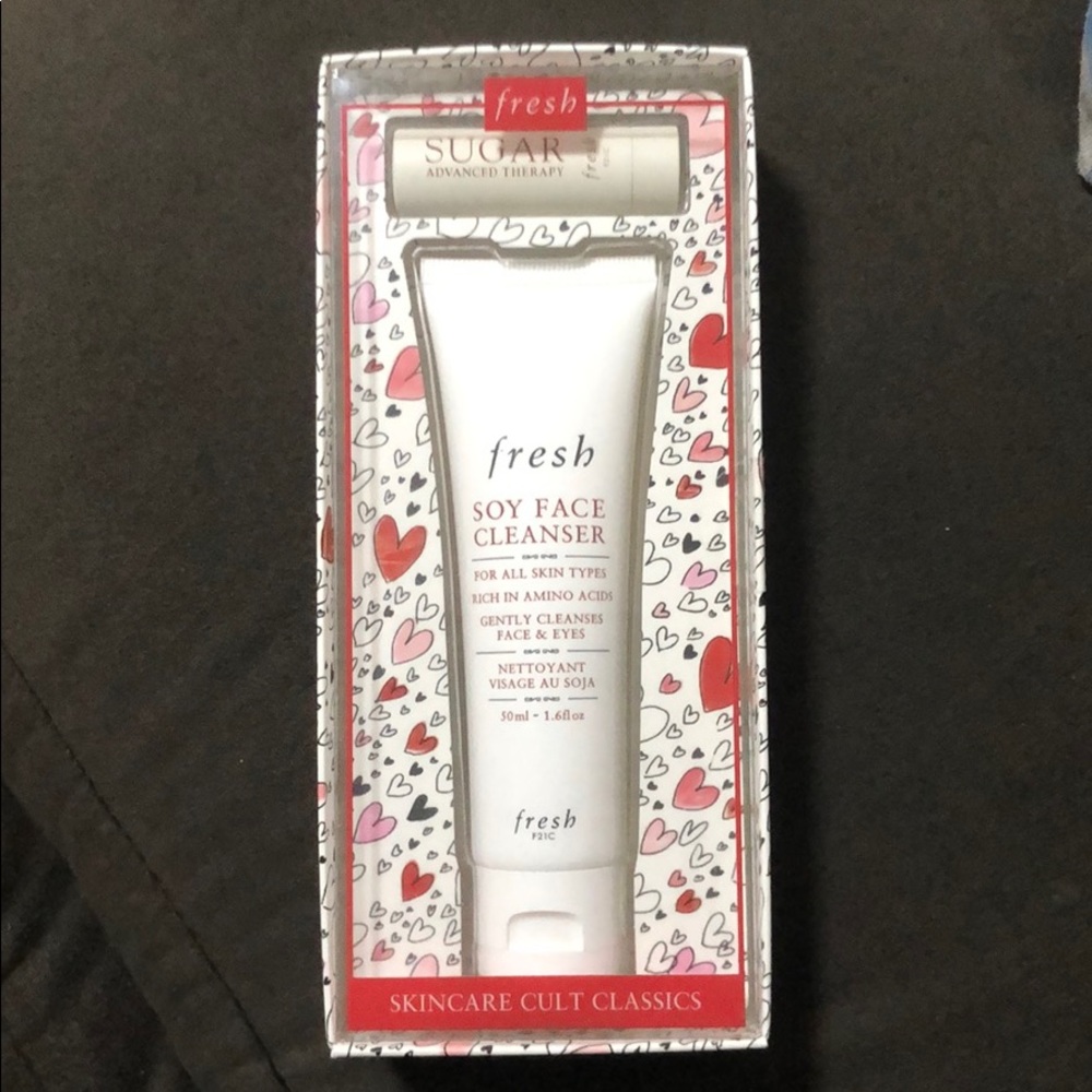 Fresh soy face cleanser with a sugar lip balm